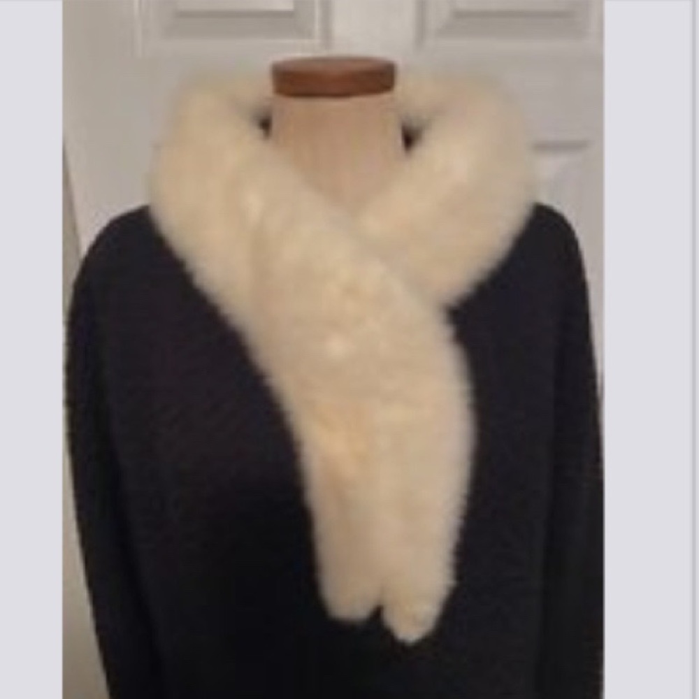 Morton’s Perisan wool white mink fur collar collar coat 1960s